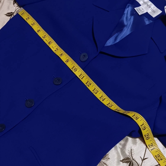 Jones New York Blazer Women Royal Blue Sz6 Pure New Wool Ejecutive Jacket - Picture 7 of 13